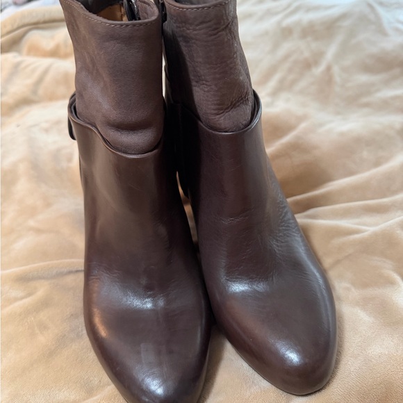 Vince Brown Garren Leather Ankle Boots 8M - Picture 2 of 7